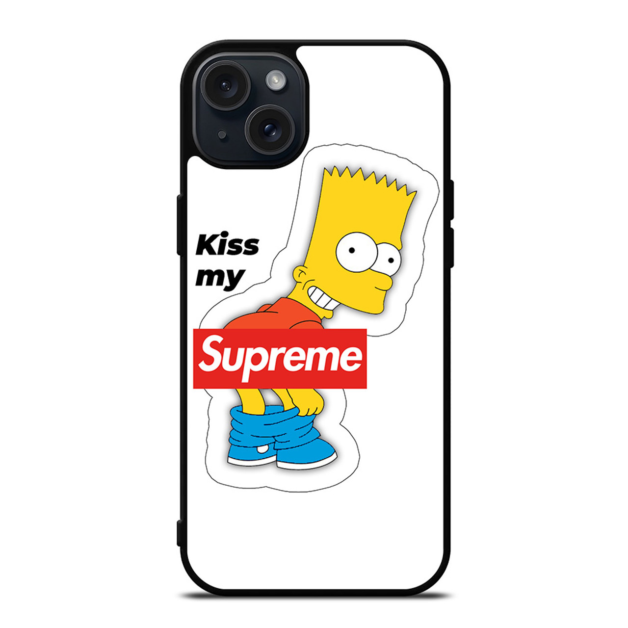 THE SIMPSONS KISS MY SUPREME iPhone 15 Plus Case Cover